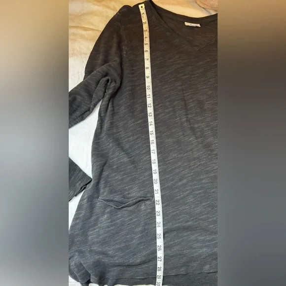 J Jill Dark Grey V-Neck Tunic Top Size XL - Picture 7 of 8